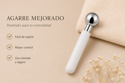 Rodillo de Enfriamiento Facial — Bolas Frías de Acero Inoxidable Antiojeras