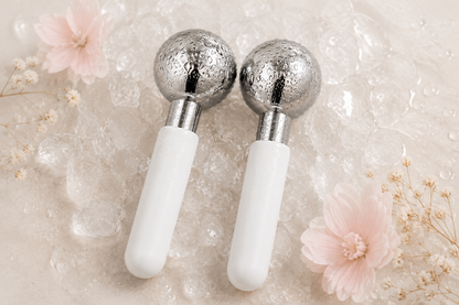 Rodillo de Enfriamiento Facial — Bolas Frías de Acero Inoxidable Antiojeras