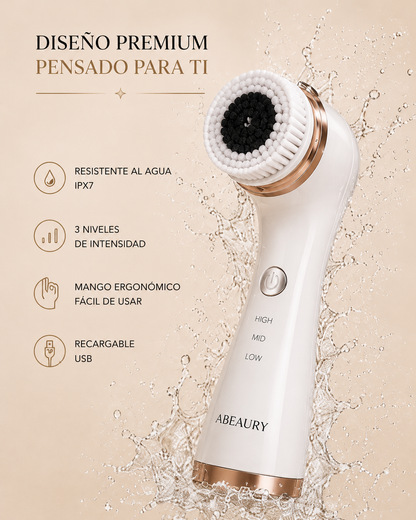 Cepillo Limpiador Facial Eléctrico — Limpieza Profunda y Exfoliación con 3 Cabezales