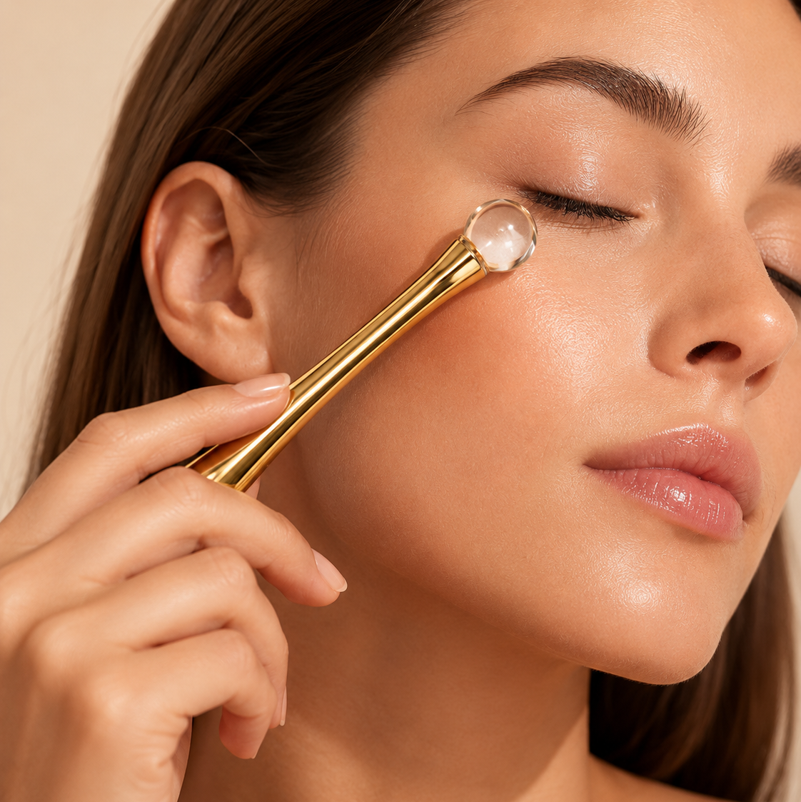 3 Gold Crystals — Kit Masaje Facial Antiedad, Antiojeras y Reafirmante